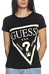 Guess T-Shirts Guess Damen-T-Shirt Logo Fluo O1GA56JA911, Schwarz