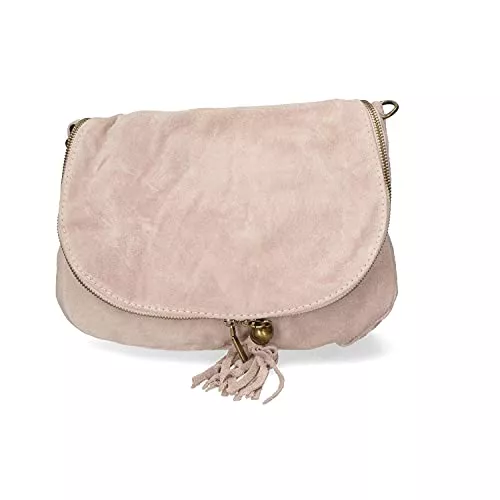 Chicca Borse Taschen & Rucksäcke Chicca Borse Damen-Crossbody Umhängetasche aus Wildleder, klein, italienische Tasche
