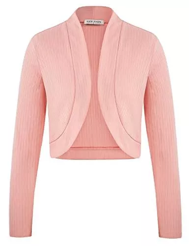 Kate Kasin Strickjacken Kate Kasin Damen Eleganter Bolero Jacke Schulterjacke Langarm Shrug Top ZZKK000823