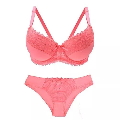 La Dearchuu Unterwäsche & Dessous La Dearchuu Damen BH Set, Push Up BH und Slip Set Größe 75B-105E, Spitze Bügel BH Unterwäsche Dessous Set Minimizer BH für Frauen