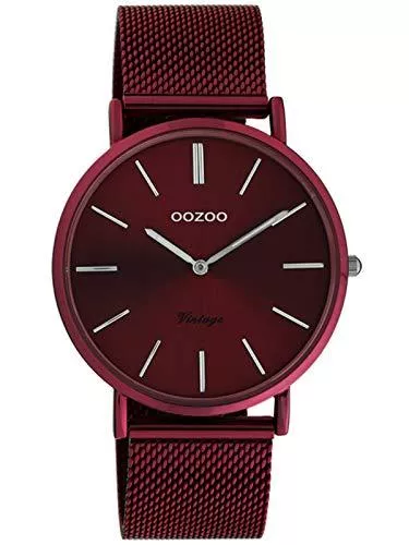 Oozoo Uhren Oozoo Vintage Damenuhr mit feinem Edelstahl Metallband Milanaise Quarz Analog 40 MM