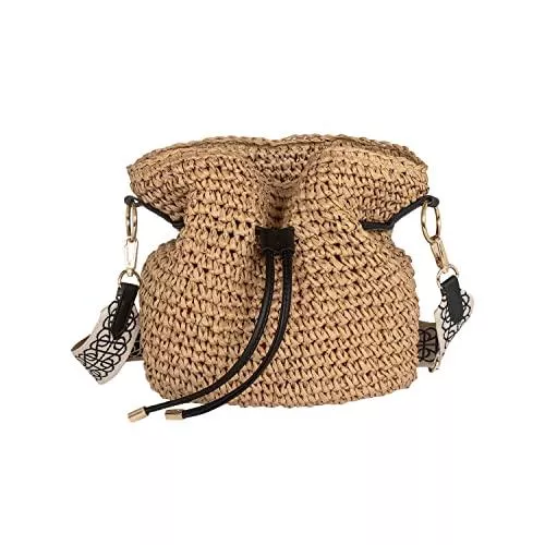 Becksöndergaard Taschen & Rucksäcke Becksöndergaard Papel Rocio Bag in verschiedenen Farben - Umhängetasche/Schultertasche/Beuteltasche Damen aus Papierstroh - Flechttasche - 22 x 20 cm