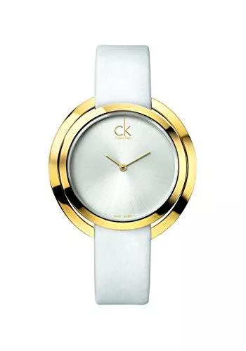 Calvin Klein Uhren Calvin Klein Damen Analog Quarz Uhr mit Leder Armband K3U235L6