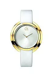 Calvin Klein Uhren Calvin Klein Damen Analog Quarz Uhr mit Leder Armband K3U235L6