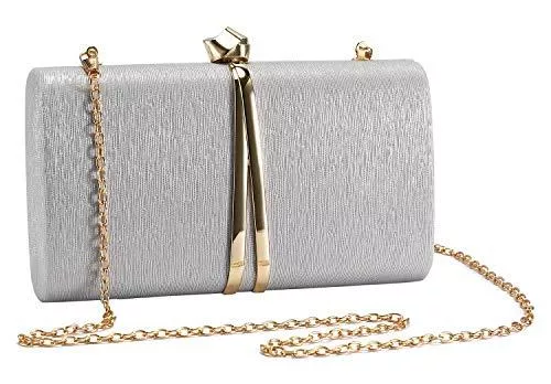 UBORSE Taschen & Rucksäcke UBORSE Abendtasche Damen Blumen Clutch Bag Kette Shiny Elegante Handtasche Umhängetasche für Hochzeit Party