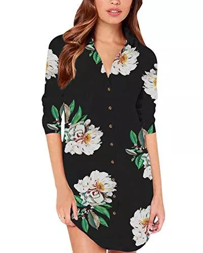 ZANZEA Langarmblusen ZANZEA Bluse Damen Langarm Kariert Casual Shirt Hemdbluse Button Down Oberteile Tunika mit Knöpfen