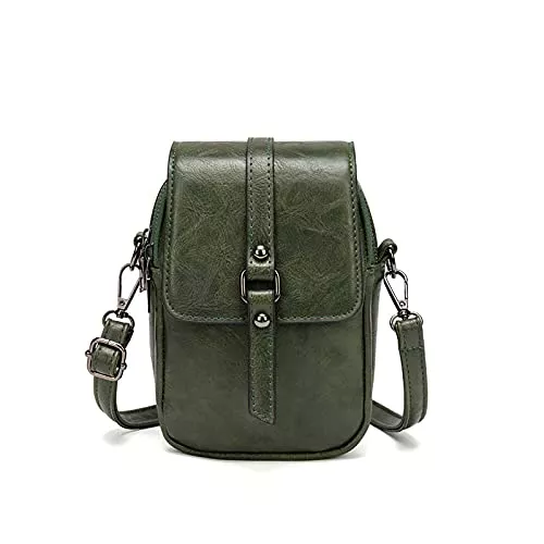 myfriday Taschen & Rucksäcke myfriday Vintage Umhängetasche für Damen Kleine Schultertasche Handtasche Messenger Bag Handytasche mit 2 Haupttaschen &amp; Kopfhörerloch