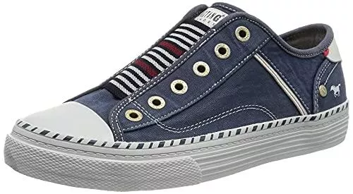 MUSTANG Sneaker & Sportschuhe MUSTANG 1376401/72 Damen Leinen Slipper/Kletthalbschuh