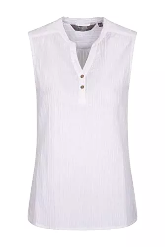 Mountain Warehouse Ärmellose Blusen Mountain Warehouse Petra Ärmelloses Damenhemd - Sommeroberteil aus 100% Baumwolle, leichtes Damenhemd, atmungsaktive und waschmaschinenfeste Bluse