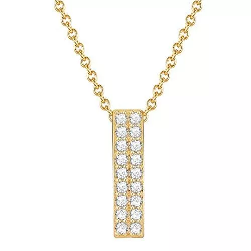 Rafaela Donata Schmuck Kette mit Anhänger Sterling Silber gelbvergoldet Zirkonia weiß