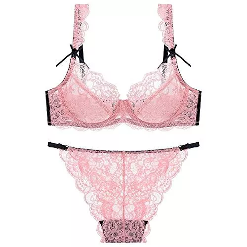 Cwang Unterwäsche & Dessous Cwang Damen BH Set, Push Up Dessous-Set Reizwäsche Abnehmbare Spitze BH,2 Stück
