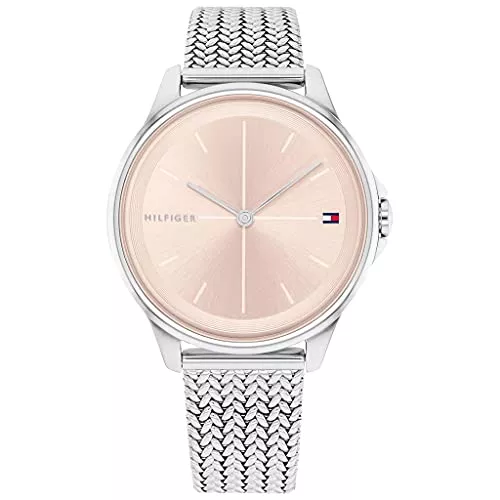 Tommy Hilfiger Uhren Tommy Hilfiger Damen Analog Quarz Armbanduhr Delphine mit Edelstahlarmband