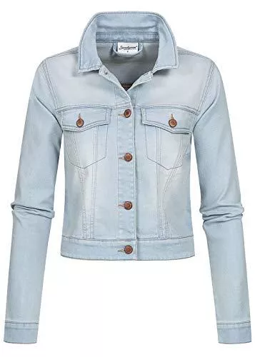Seventyseven Lifestyle Jacken Seventyseven Lifestyle Damen Kurze Jeans Jacke Knopfleiste
