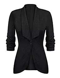UNibelle Blazer UNibelle Damen Blazer Elegant Tailliert Business Anzug 3/4 Ärmel lang Stickjacke