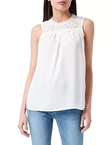 VERO MODA Ärmellose Blusen VERO MODA Damen Vmmaple Sl Lace Neck Ga Noos Top