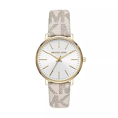 Michael Kors Uhren Michael Kors Damenuhr PYPER, 38 mm Gehäusegröße, Dreizeigerwerk, PVC-Armband