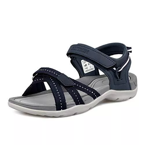 GRITION Sandalen & Slides GRITION trekkingsandalen damen Sommer outdoor sandalen,Wandersandalen Flach Bequeme Offene Slingback Sport Sandale Wasserschuhe Leicht Schuhe Strand Spazierengehen