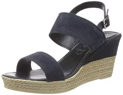MARCO TOZZI Sandalen & Slides Marco Tozzi Damen 2-2-28015-26 Veloursleder Keilsandale