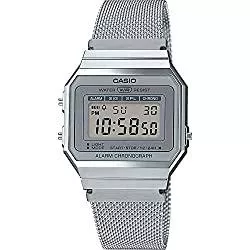 Casio Uhren CASIO Damen Digital Quarz Uhr mit Edelstahl Armband A700WEM-7AEF