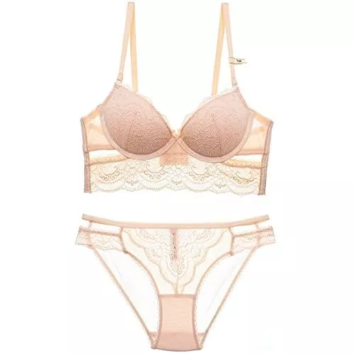 YUANCHNG Unterwäsche & Dessous YUANCHNG Dessous-Set Unterwäsche für Damen Pushup Gepolsterter BH und Höschen Slip