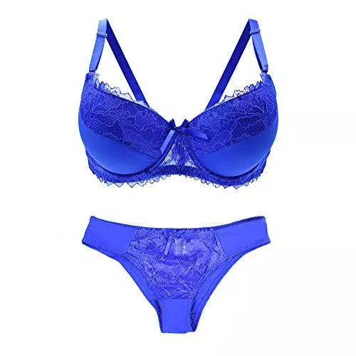 La Dearchuu Unterwäsche & Dessous La Dearchuu Damen BH Set, Push Up BH und Slip Set Größe 75B-105E, Spitze Bügel BH Unterwäsche Dessous Set Minimizer BH für Frauen