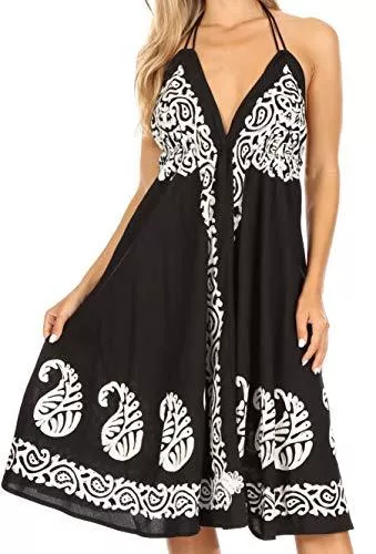 Sakkas Freizeit Sakkas Mari Frauen Casual Beach Summer Sleeveless Sommerkleid Verstellbarer Träger Kleid