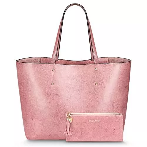 Jocose Moose Taschen & Rucksäcke Jocose Moose Damen Handtasche Schultertasche, Vintage Leder Tasche Shopper Groß für BüRo Schule Einkauf, Geschenk mit Einer Damen Geldbörse