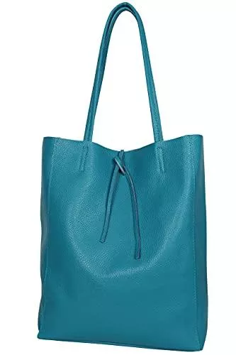 AmbraModa Taschen & Rucksäcke AmbraModa GL032 - Italienische Handtasche, Shopper, Schultertasche, Einkaufstasche mit Innentasche aus echtem Leder