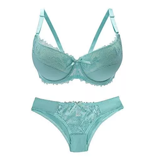 La Dearchuu Unterwäsche & Dessous La Dearchuu Damen BH Set, Push Up BH und Slip Set Größe 75B-105E, Spitze Bügel BH Unterwäsche Dessous Set Minimizer BH für Frauen