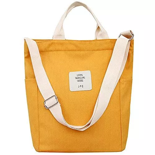 WANYIG Taschen & Rucksäcke WANYIG Casual Handtasche Damen Chic Schultertasche Canvas Henkeltasche Schulrucksack Groß Umhängetasche Tasche Crossbody Bag Shopper