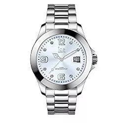 ICE-WATCH Uhren Ice-Watch - ICE steel Light blue with stones - Silbergraue Damenuhr mit Metallarmband - 016775 (Medium)