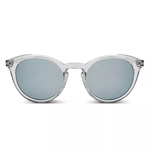 MessyWeekend Sonnenbrillen & Zubehör MessyWeekend Sonnenbrille für Damen &amp; Herren mit Leichtem, Rundem TR90-Injektions Rahmen - Gläser mit vollem UV400 Schutz - Designer-Sonnebrillen für Männer &amp; Frauen - HOBBES