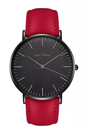 New Trend - Love for Accessories Uhren Armbanduhr Schwarz Skandinavisch Schlicht für Damen & Herren Analog Uhr, Quarz-Uhr, Leder-Armband-Optik, Nylon-Armband, NATO-Armband, Metall-Armband, Edelstahl-Armband