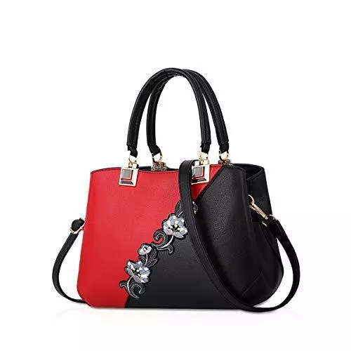 NICOLE & DORIS Taschen & Rucksäcke NICOLE & DORIS Handtaschen Damen modische Damenhandtaschen taschen Damen Umhängetaschen mit Blumenmuster Spleiß Farbe