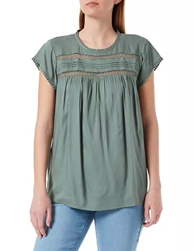 VERO MODA Kurzarmblusen VERO MODA Damen Vmdebbie Pleat S/L Ga Noos Top