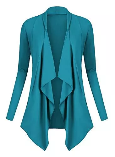 Urban GoCo Strickjacken Urban GoCo Damen Strickjacke Cardigan Langarmshirt Wasserfall Strickmantel