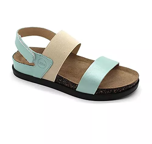 LEON Sandalen & Slides LEON 1253 Lederschuhe Sandalen Sandalette Clog Pantolette Komfortschuhe Hausschuhe, Damen