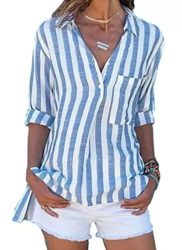 COSKPUTY Langarmblusen COSKPUTY Damen Freizeit Elegant Business Langarm weiße Hemd