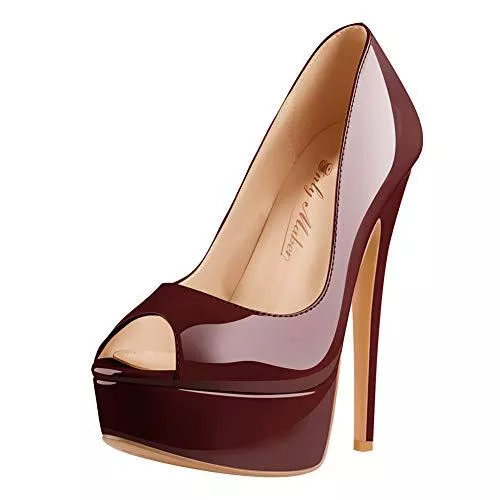 Only maker High Heels Only maker Damen Plateau Pumps Peep Toe Stiletto Absatzschuhe High Heels Modische Damenschuhe