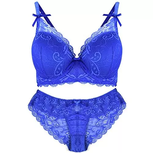 La Dearchuu Unterwäsche & Dessous La Dearchuu Damen BH Set, Push Up BH und Slip Set Gepolstertes Spitze Bügel BH Unterwäscheset Set, Komfort Gepolsterter BH Dessous Set für Frauen