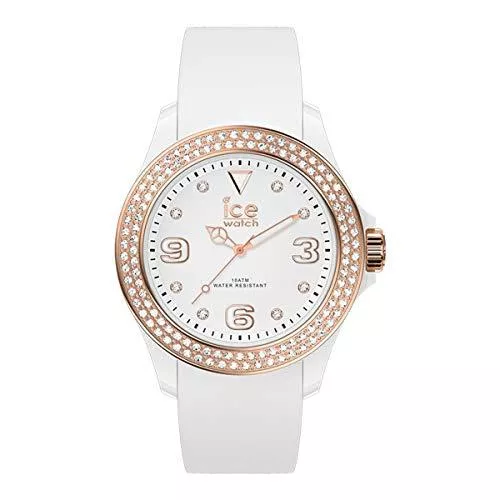 ICE-WATCH Uhren Ice-Watch - ICE star White rose-gold - Weiße DamenUhr mit Silikonarmband