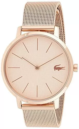 Lacoste Uhren Lacoste Damen Analog Quarz Armbanduhr Moon mit Mesh Edelstahlarmband