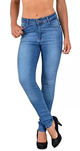 ESRA Jeans ESRA Damen Jeans Jeanshose Damen Skinny High Waist Hochbund Stretch Hose bis Übergröße S700