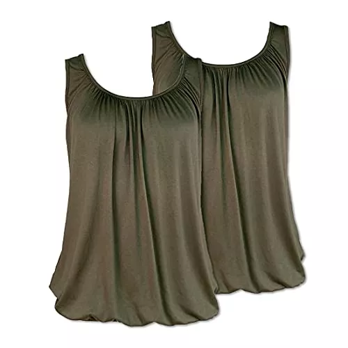 WOMEN'S WEAR U&amp;F FASHIONSTORE Tops U&amp;F Damen Top mit Gummizug am Saum I lockerer Schnitt für den perfekten Alltag-Look I ärmelloses Shirt für Frauen I angenehmes Tragegefühl I Tank Top für Frühling, Sommer &amp; Herbst I Größen: S-XXXL