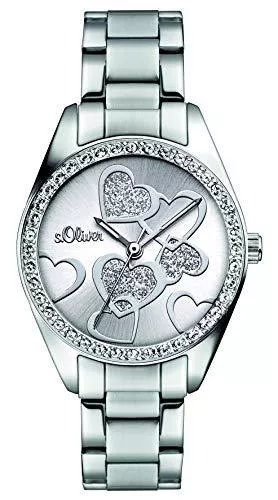 s.Oliver Uhren s.Oliver Damen Analog Quarz Armbanduhr mit Edelstahlarmband