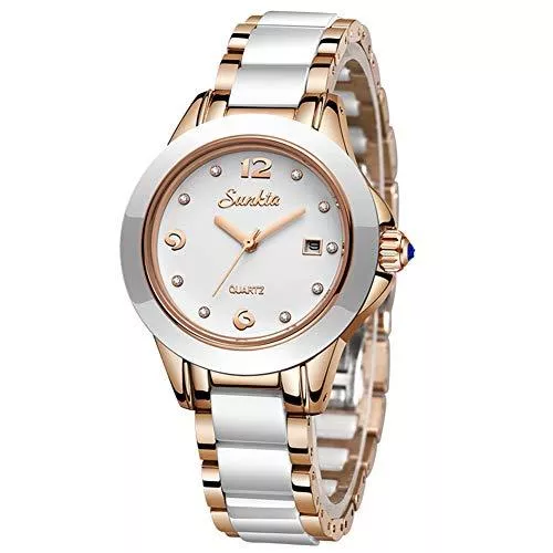 LIGE Uhren LIGE Uhren Damen Mode wasserdichte Quarz Armbanduhr für Damen Edelstahl Armbanduhr für Mädchen