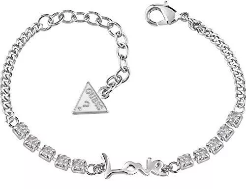 Guess Schmuck Guess Damen-Armband My Feelings 4U mit Anhänger Edelstahl Kristall weiß 19 cm-UBB61077-S