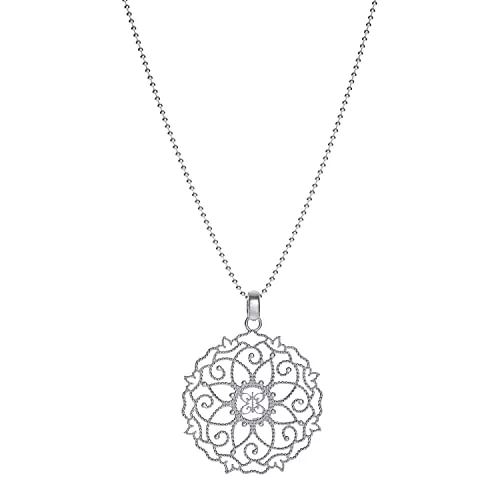 iz-el Schmuck Kette Damen Silber Mandala Geschenk
