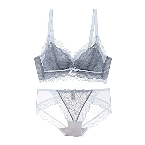 Generisch Unterwäsche & Dessous Generisch Dessous-BH Und HöSchen FüR Damen Bralette Strappy Babydoll-Bodysuit Sexy 2-Teilige UnterwäSche-Sets Mit Blumenmuster Und Hoher Taille