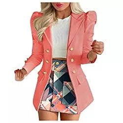 UYVBIAA Kostüme Hosenanzug Damen Business Outfit Slim Fit Blazer Elegant mit Anzughose/Rock für Frühling Sommer
